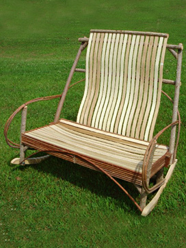 Item# 231- Elegant Slat Love Seat Rocker