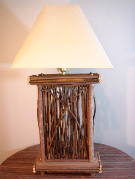 Old Creek Twig Lamp