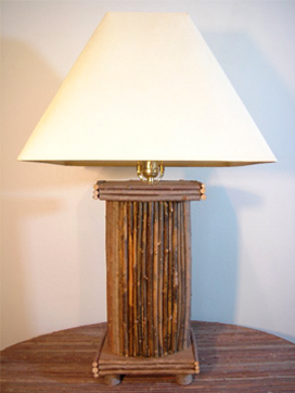 Greek Pillar Twig Lamp